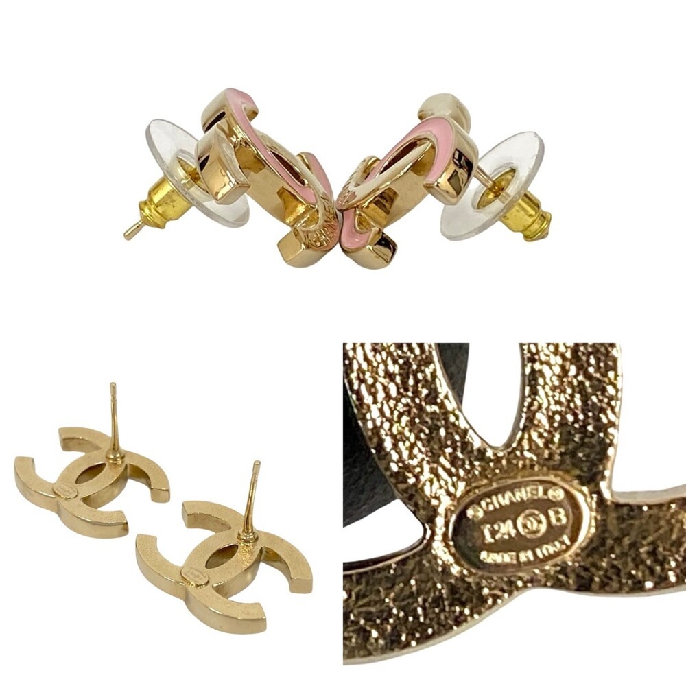 CHANEL Pink Logo Earrings - Picture 2 of 4
